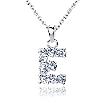 Necklace Silver E Shape SSLPE-E